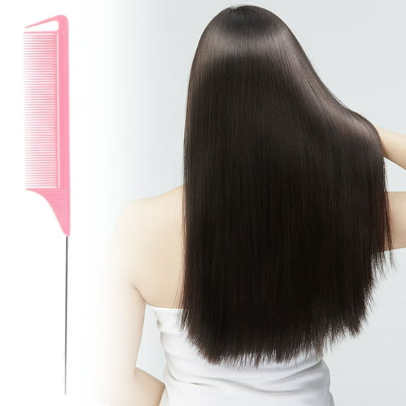 Euaioeiu Clearance Rat Tail Combs for Women Fine Tooth Comb Parting Tip Carbon Fiber Root Teasing Anti Static Heat Resistant Adding Volume Evening Hair Styling