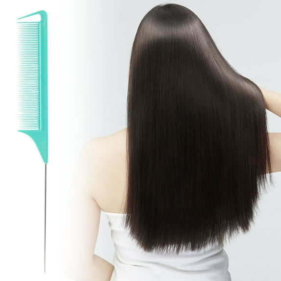 Euaioeiu Clearance Rat Tail Combs for Women Fine Tooth Comb Parting Tip Carbon Fiber Root Teasing Anti Static Heat Resistant Adding Volume Evening Hair Styling