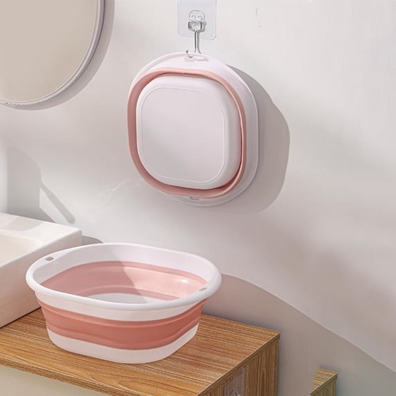 Euaioeiu Collapsible Portable Silicone Wash Basin Foldable Travel Foot Soak Tub Multipurpose Sink for Camping Backpacking Dormitory Home Bathroom