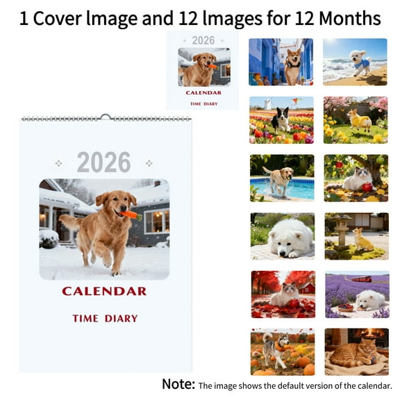 Euaioeiu Custom 2026 Photo Calendar Personalized Wall Calendar with 13 Photos, 11.7x8.3 Inches, Glossy Paper, Home Office Decor, Perfect Holiday Christmas Birthday Anniversary Gift for Family Friends