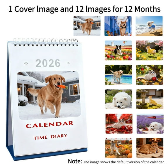 Euaioeiu Custom Photo Calendar 2026 Personalized Wall Desk Calendar with 13 Photo Slots Home Office Decor Customizable Family Memory Gift for Christmas Anniversary Birthday