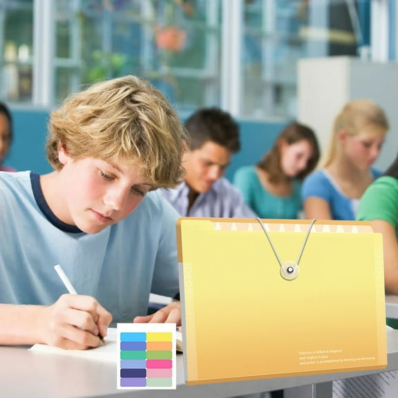 Euaioeiu Expandable File Organizer Accordion Folder with 8 Pockets, Waterproof Plastic Document Holder for Office Papers, Home Bills, Tax Records and Portable Document Storage