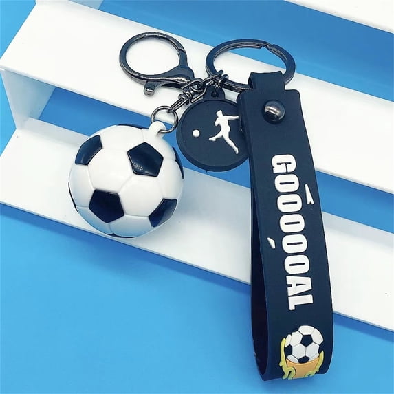 Football Keychain for Men Women, Soccer Player Gift, Stainless Steel Sport Jewelry Pendant for Keyring Backpack, Team Banquet Birthday Christmas Thanksgiving Party Souvenir