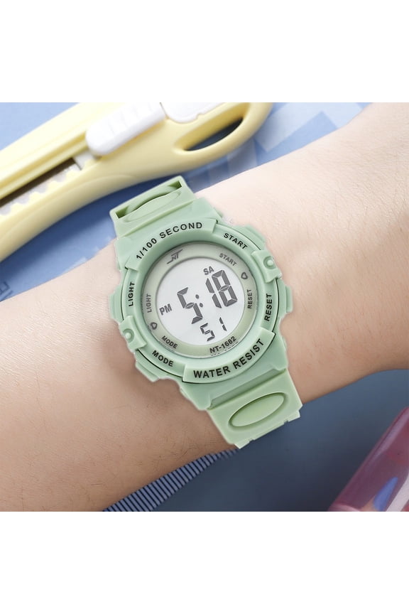 Glow in the Dark Waterproof Digital Watch with Alarm Stopwatch Luminous Dial for Outdoor Activities Sports and Daily Use