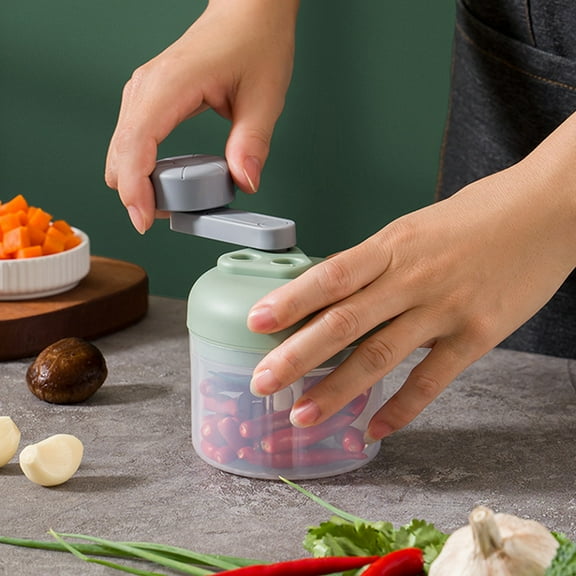 Euaioeiu Hand Crank Food Chopper Vegetable Slicer Garlic Grinder Meat Mincer Manual Processor With Stainless Steel Blades 3 Speeds Easy Clean For Kitchen Cooking Salad Salsa Pesto Meal Prep