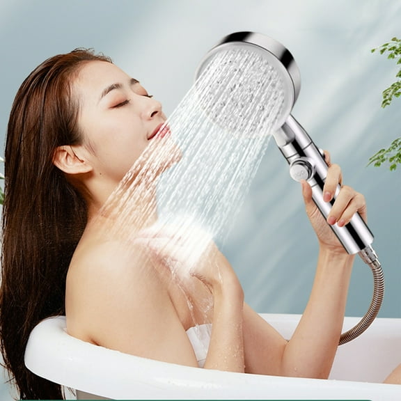 Euaioeiu High Pressure Handheld Showerhead with 8 Spray Modes, Water Saving Rainfall and Power Massage Jets for Relaxing Spa Experience in Home Bathroom and Gym Shower