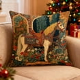 thumbnail image 1 of Euaioeiu Horse Print Pillow Cover Vintage Decor Sofa Cushion Case 18x18 Inches Floral Animal Series Soft Nylon Spandex for Living Room Bedroom, 1 of 6
