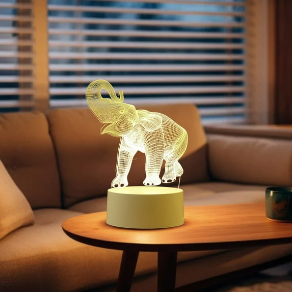 Euaioeiu LED Night Light USB Powered Acrylic Desk Lamp with Colorful Patterns, Warm White Glow for Bedroom Decor, Home Office, Gifts, 4.3x4.3x7.9 Inches