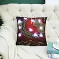 thumbnail image 1 of Euaioeiu LED Pillow Cushion with Lights, Ramadan Decor, Moon Star Lantern Pattern, Glowing Throw Pillow for Sofa Bed, 18x18 Inches, Polyester, Home Decor Gift for Festival Party, 1 of 6