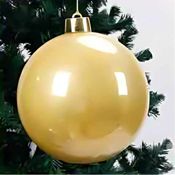 Euaioeiu Large 6-Inch Glitter Christmas Ball Ornaments - Shatterproof Plastic Hanging Decorations - Sparkling Holiday Tree Decor for Home and Party