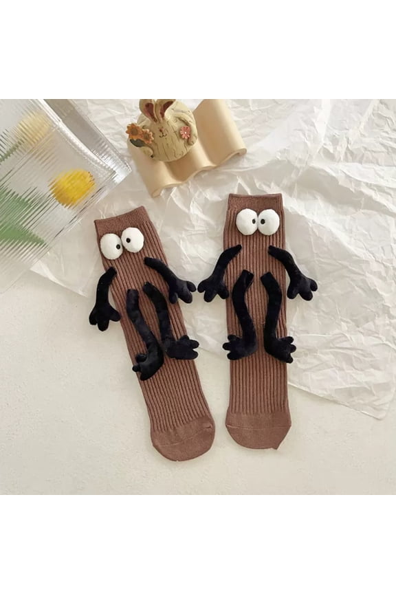Magnetic Couple Socks Funny Hand Holding Matching Pairs Novelty Gifts for Couples Valentines Day Anniversary Date Night Party