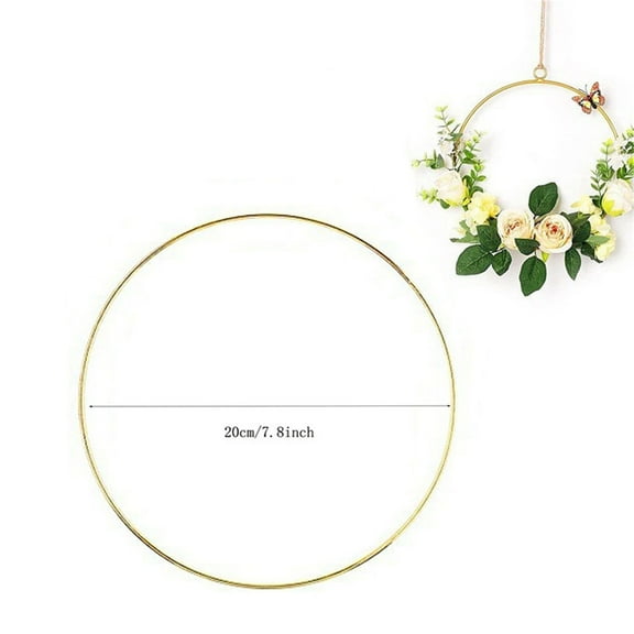 Euaioeiu Metal Craft Hoops for Macrame Wall Decor, Floral Wreath Rings, DIY Dreamcatcher Supplies, Wedding Backdrop, Boho Home Decor, Rustic Garland Making, Handmade Gift Crafting