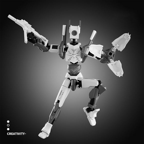 Euaioeiu Multi Joint Articulated Robot Action Figure DIY Building Kit with LED Light Effects and Customizable for Collectors Display and Creative Photography