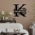 thumbnail image 1 of Euaioeiu Personalized Metal Family Name Wall Decor, Farmhouse Rustic Iron Letter Art Sign, 9.84x9.84 Inches, Powder Coated Black, Housewarming Gift for Home Porch Garden Wedding Anniversary, 1 of 6