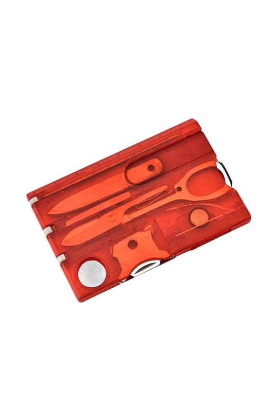 Portable Multitool Card Stainless Steel Survival Gear EDC Tool Kit with Screwdriver Bottle Opener Keychain for Camping Hiking Outdoor Adventure Emergency Preparedness