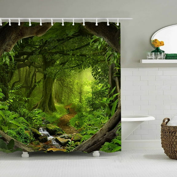 Euaioeiu Shower Curtain Polyester Waterproof Mildew Resistant Bathroom Decor with Hooks Modern Textured Design for Master Bath Spa Retreat and Guest Bathroom Renovation