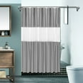 thumbnail image 1 of Shower Curtain Set with Sheer Window Modern Bathroom Decor Waterproof PEVA Fabric for Spa Style Enclosure and Home Hotel Aesthetic, 1 of 9