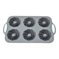thumbnail image 1 of Euaioeiu Silicone Donut Pan, 6-Cavity Non-Stick Reusable Baking Mold, 3-Inch Round Cake Pastry Tray, Oven Microwave Freezer Dishwasher Safe for Homemade Donuts, Bagels, Ice Rings, Party Treats, 1 of 6