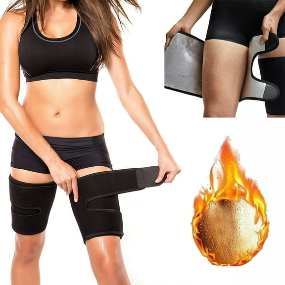 Euaioeiu Slimming Thigh Sleeves for Women and Men, Workout Sweat Sauna Leg Wraps, Neoprene Compression Muscle Support for Toning, Fitness, Running, Gym, Yoga & Sports Recovery