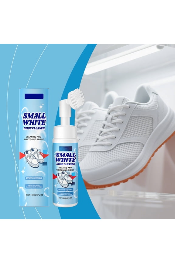 Sneaker Cleaning Foam Kit with Soft Brush for White Shoes Gentle Formula Removes Dirt and Yellowing for Canvas Leather Mesh Athletic Casual Wear Daily Care and Maintenance