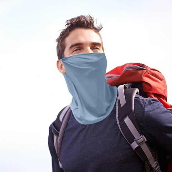 Euaioeiu UPF 50+ Sun Protection Face Mask Neck Gaiter Scarf for Men Women, Breathable Cooling UV Protective Full Face Cover with Ear Loops for Outdoor Cycling Fishing Hiking Running Motorcycle Sports