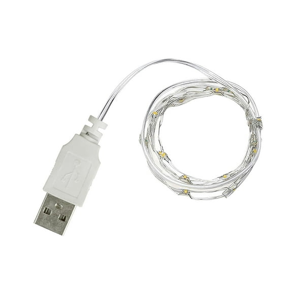 Euaioeiu USB Fairy Lights String, Flexible Copper Wire LED Decor for Christmas Tree, Home, Wedding, Party, Garden, Bottle, Lantern, Indoor Outdoor Decoration