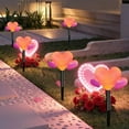 thumbnail image 1 of Euaioeiu Valentine's Day Solar Lights Outdoor Garden Decor, LED Heart Shape Yard Stake, Waterproof Romantic Patio Pathway Lights for Holiday Decoration, 1 of 6
