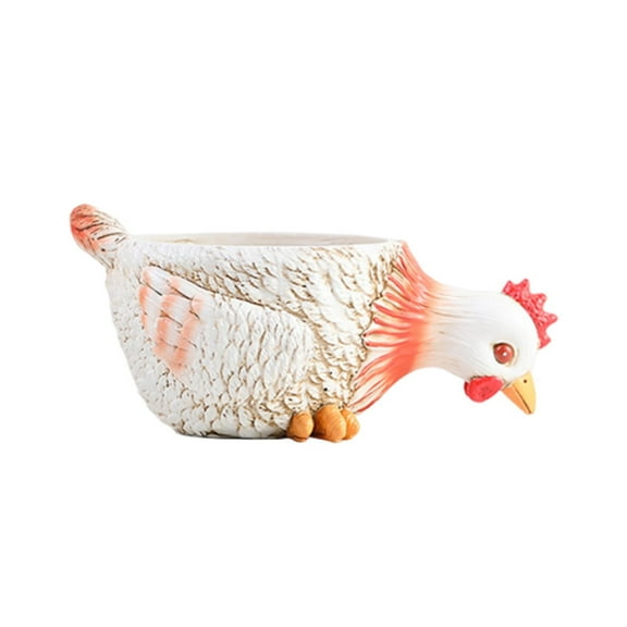 Euaioeiu Vegetationer Hand Painted Ceramic Animal Shaped Pot with Drainage Hole Desktop Decor for Home Office Balcony Indoor Vegetations