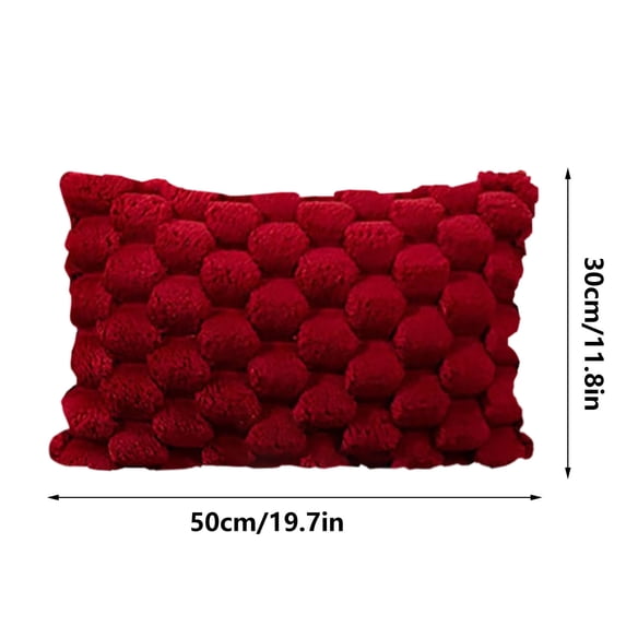Euaioeiu Velvet Lumbar Pillow Cushion for Sofa & Office Chair, Quilted Back port Pillow with Hidden Zipper, Plush Reading & Gaming Pillow for Bed, Living Room, Car, Home Decor