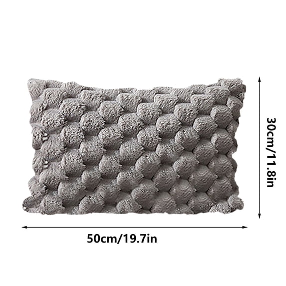 Euaioeiu Velvet Lumbar Pillow Cushion for Sofa & Office Chair, Quilted Back port Pillow with Hidden Zipper, Plush Reading & Gaming Pillow for Bed, Living Room, Car, Home Decor