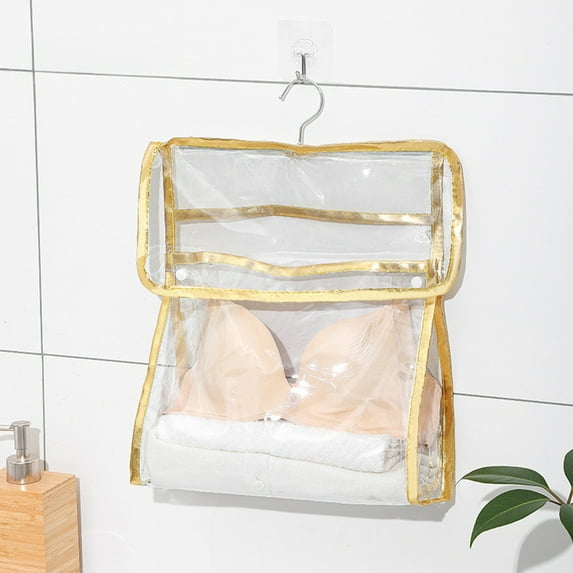 Euaioeiu Waterproof Hanging Storage Bag for Shower,Leakproof Bathroom Organizer with Multiple Compartments,PVC Wall Mounted Travel Toiletry Pouch,12.2 x 11.8 x 3.9 Inches,for Bathroom,Camping,Gym