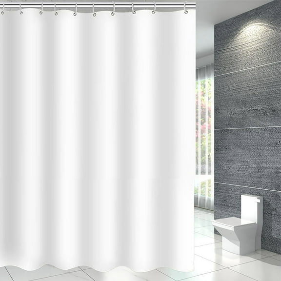 Euaioeiu Waterproof Shower Curtain Fabric Heavyweight Polyester Bathroom Curtain with Grommets Modern Solid Color Water Repellent Quick Dry Textured Hanging for Master Bath Guest Bath Spa Retreat