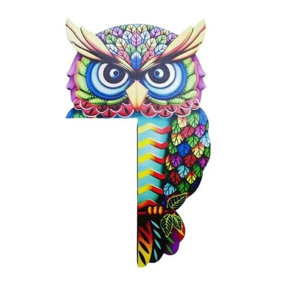 Euaioeiu Wooden Corner Door Frame Decor, Farmhouse Christmas Owl Photo Frame, Rustic Wall Art for Living Room Bedroom Home Holiday Decoration