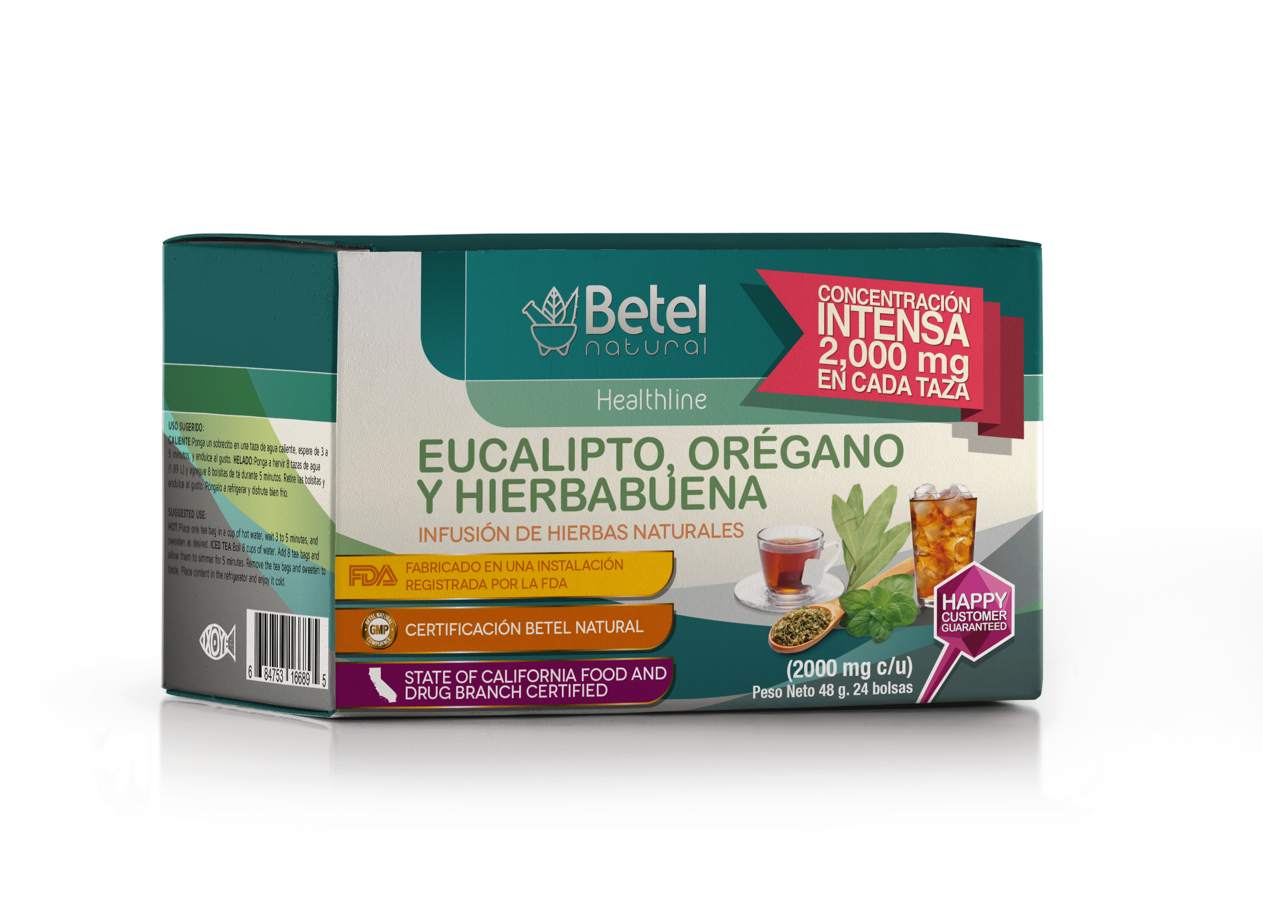 Betel Natural, Eucalyptus, Oregano & Peppermint Tea, 24 bags