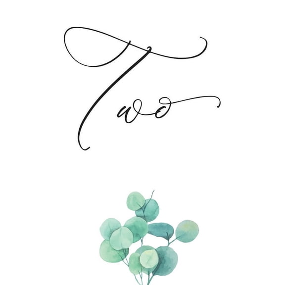 Ananya Fashion and Crafts Hub Table Number Cards Eucalyptus Double Sided Wedding Anniversary Birthday 30 Pcs 4x6 Inch