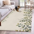 thumbnail image 1 of Eucalyptus 3'x5' Washable Rug, Sage Green Farmhouse Leaf Pastoral Plant Non-Slip Area Rugs for Entryway Kitchen Classroom, StainResistant Dorm Throw Carpet, Low Pile Soft Indoor Floor Mat, 1 of 9
