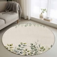 thumbnail image 1 of Eucalyptus 3ft Area Rug, Sage Green Farmhouse Leaf Pastoral Plant Washable Non-Slip Small Round Rugs for Entryway Bedroom Kitchen, Soft Circle Carpet for Dining Room, Playroom Nursery Rug, 1 of 9