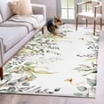 thumbnail image 1 of Eucalyptus Area Rugs 3'x5', Washable Small Throw Rugs for Living Room Bedroom, Sage Green Botanical Weeping Leaf Indoor Outdoor Rug Non-Slip Low Pile Carpet Runner Reversible Floor Mats, 1 of 8