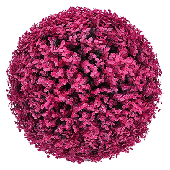 Eucalyptus Artificial Plants Topiary Ball Decor, Fake Greenery Balls for Indoor Outdoor Home Garden Centerpiece Purple3