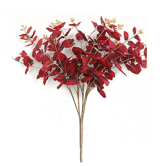 Eucalyptus Branches Decorations Fake Fall Flowers 47cm Elegant Warm Colors Artificial Greenery Lysimachia Plant