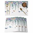 thumbnail image 1 of Eucalyptus Butterflies Placemats Set of 4 Spring Garden Botanical Place Mats Indoor Wipeable Table Mats Washable Cloth Dining Table Placemats for Kitchen Holiday Party Home Decor 13x19 Inch, 1 of 9