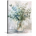 thumbnail image 1 of Eucalyptus Canvas Wall Art Botanical Wall Art Eucalyptus Pictures for Bathroom Plant Poster Vintage Eucalyptus Flower Herb Rustic Jar Painting for Living Room Bathroom Wall Framed 12X16 inch, 1 of 6