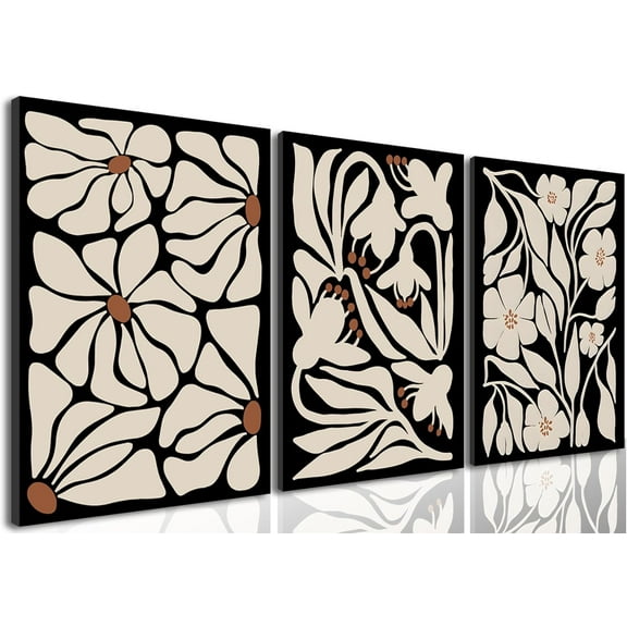 Eucalyptus Canvas Wall Art Set of 3 Sage Green Botanical Wall Decor White Flowers Pictures Modern Watercolor Plant Prints Paintings for Bathroom Bedroom Living Room Decoration 12x16 In Framed