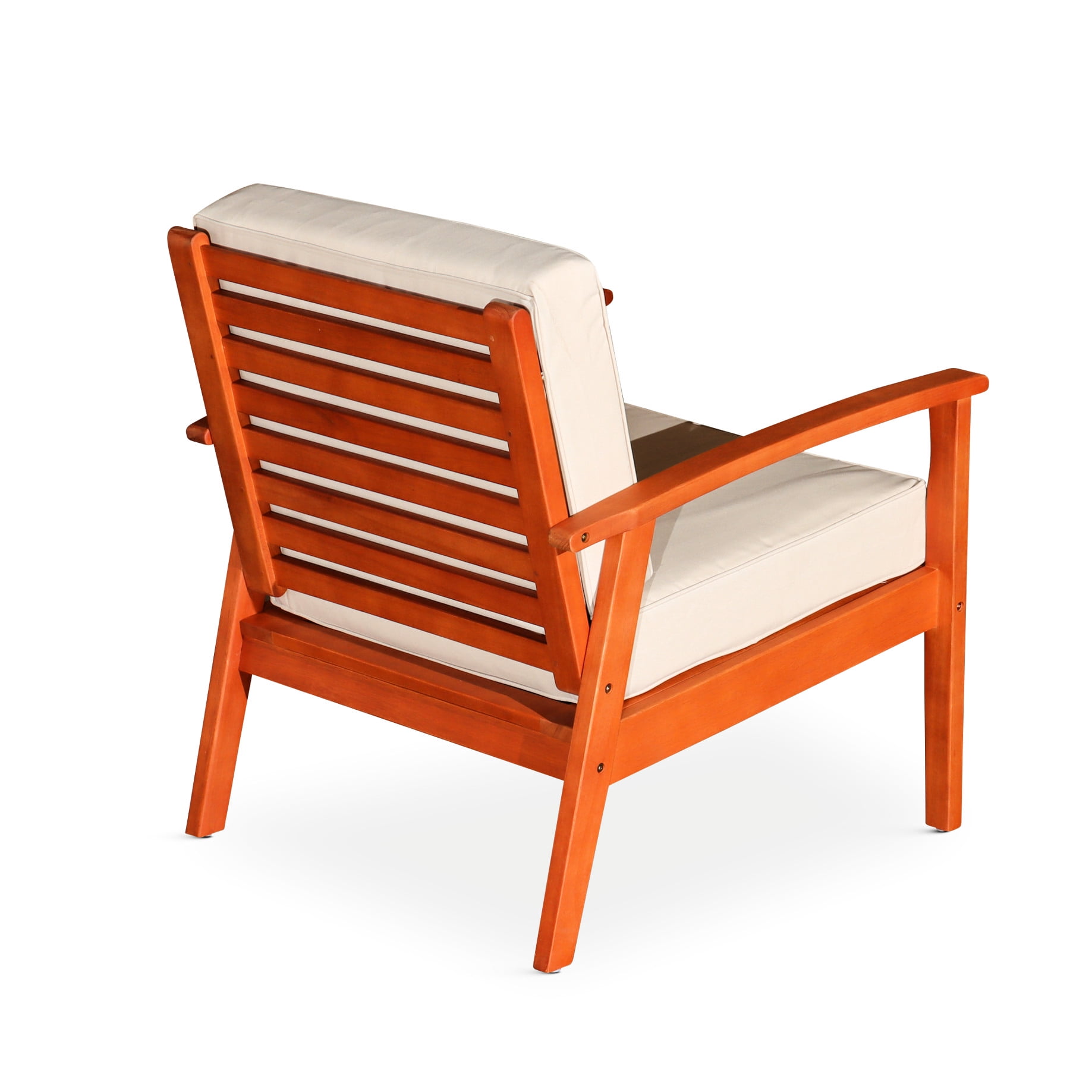 Picture of Eucalyptus Chair With Navy Cushions - Built For Long-term Outdoor Use ...