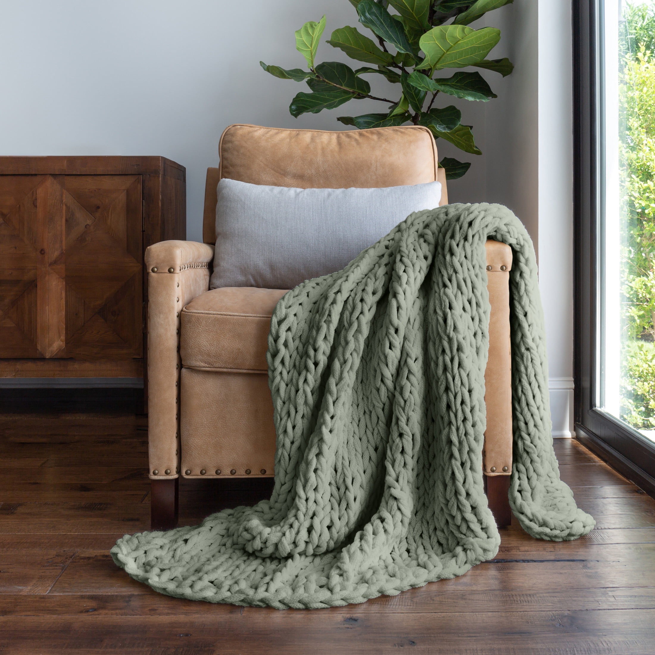 Amazon Handmade Chunky Blankets Hearth Stone Chunky Knit Blanket
