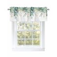 thumbnail image 1 of Eucalyptus Curtain Valances for Windows, Leaf Branch Nature Fruit Spring Summer Kitchen Valance Window Treatment, Light Filtering Block Curtains for Bathroom/Bedroom/Living Room 54'' x 18'', 1 of 9
