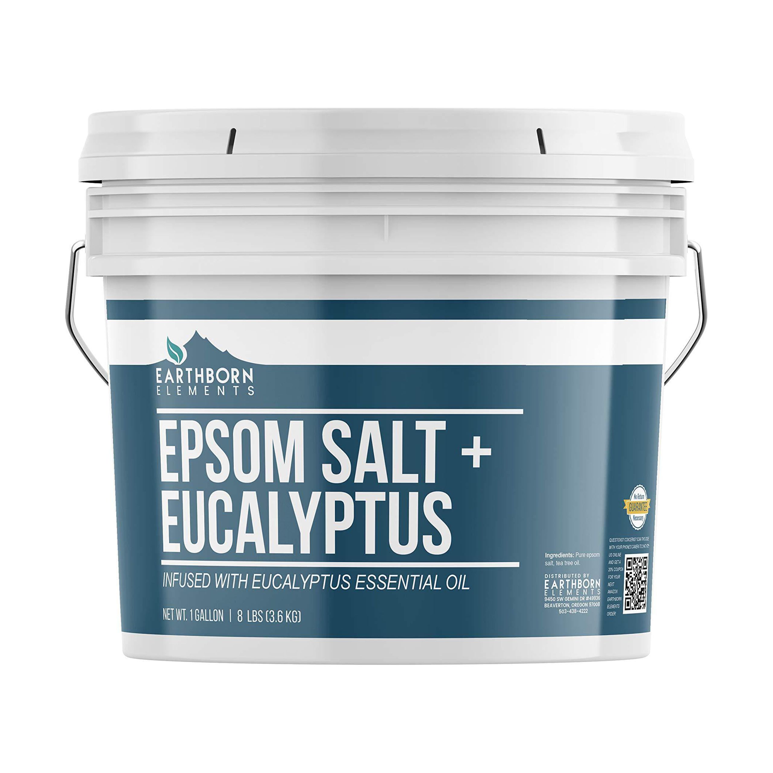 Eucalyptus Epsom Salt (1 Gallon) Infused with Eucalyptus Essential Oil