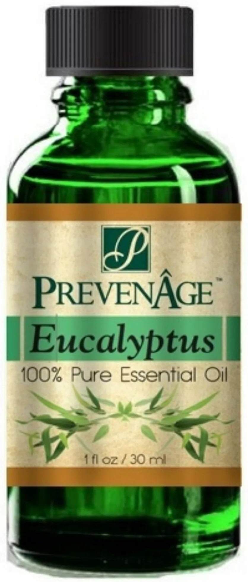 PREVENAGE Eucalyptus Essential Oil 30 ml (1 oz) for Aromatherapy - Made with 100% Pure Therapeutic Grade Essential Oils by Sponix Made in USA (FAST SHIPPING)
