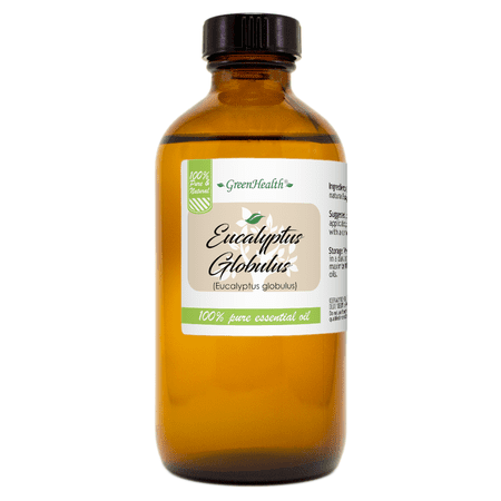 Eucalyptus Essential Oil - 8 fl oz (237 ml) Glass Bottle w/ Cap - 100% Pure Essential Oil by GreenHealth