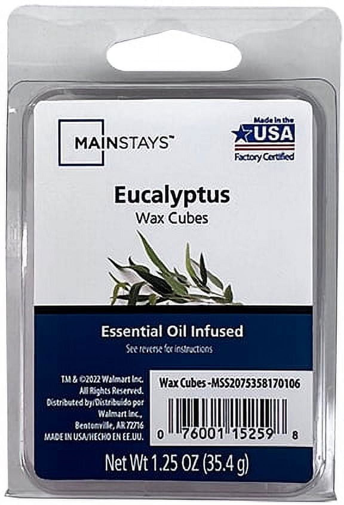Eucalyptus Essential Oil Scented Wax Melts, Mainstays, 1.25 oz (1-Pack)
